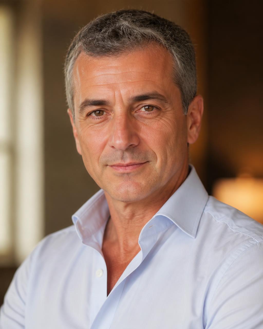 Maurizio Stragà, titolare di SM Immobiliare, nel suo ufficio