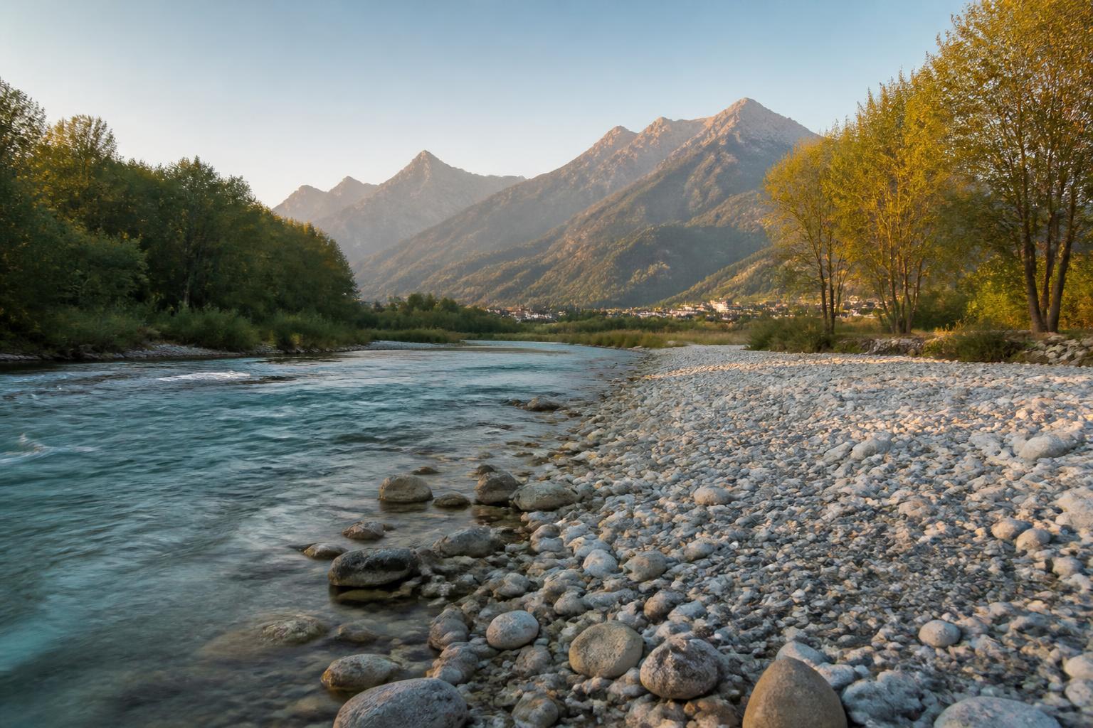 Il fiume Brenta e la ciclabile che collega Bassano ai comuni vicini