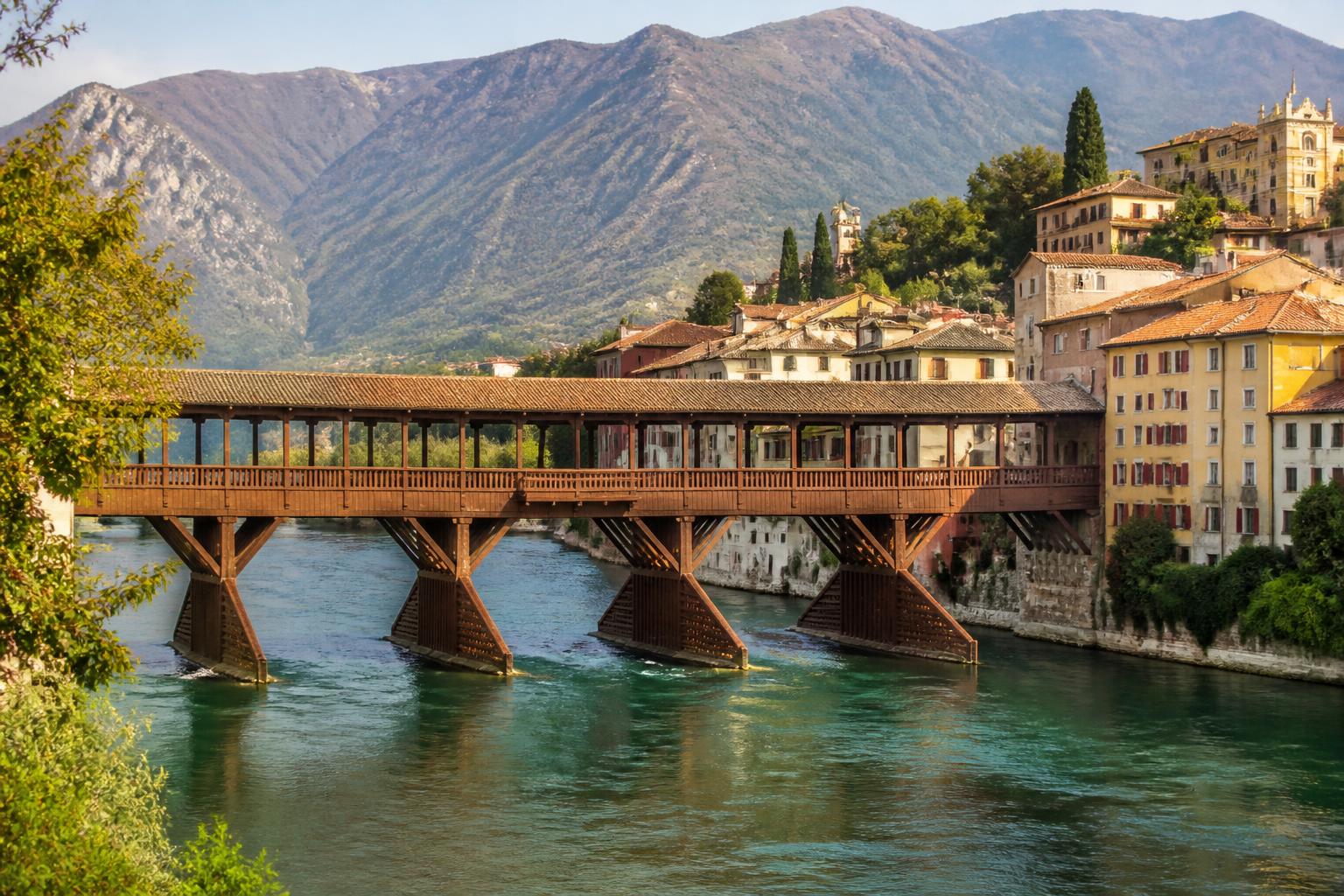Il Ponte Vecchio di Bassano del Grappa, cuore del territorio che seguiamo